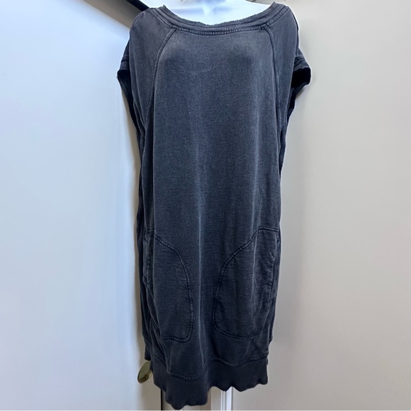 Daily Practice by Anthropologie Dory Tunic Sleeveless Washed Black Cotton Dress - Picture 5 of 11